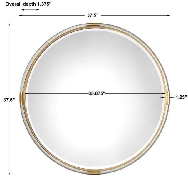 Uttermost® Mackai Gold Round Mirror-2