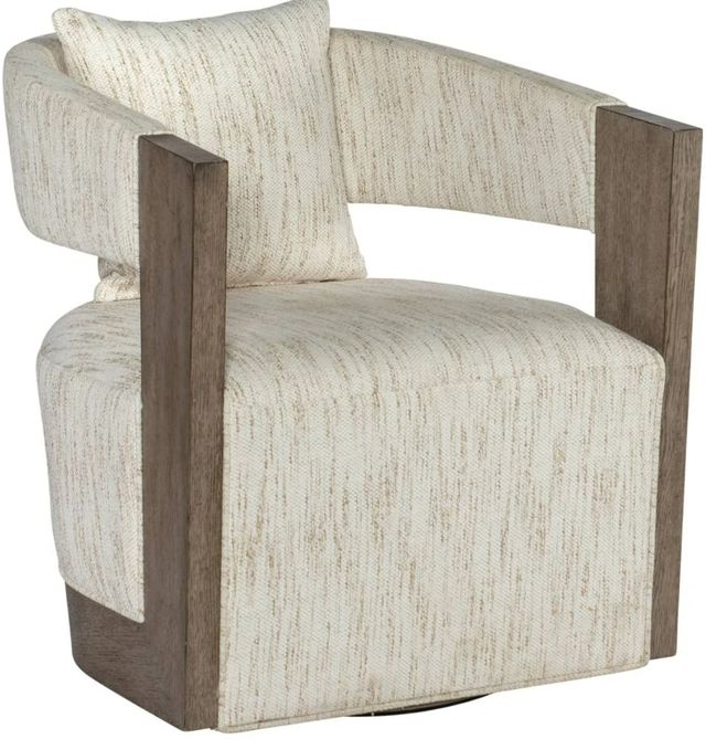 Hooker® Furniture CC Calloway Peak Daphne Parchment-Mink Swivel Chair-0