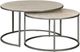 Hammary® Modern Basics 2-Piece Brown Marble Top Round Nesting Cocktail Table Set with Antique Silver Base-0
