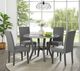 Elements International Ambridge 5-Piece Brushed Gray Round Dining Set-2
