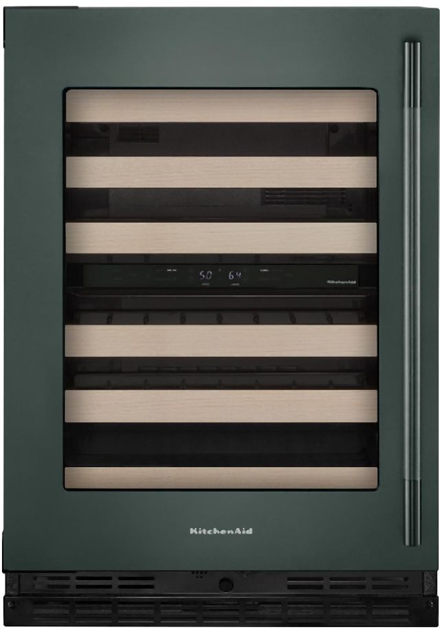 Kitchenaid® 24" Juniper Built-In Wine Cooler with Full-Extension Wood-Front Racks-0