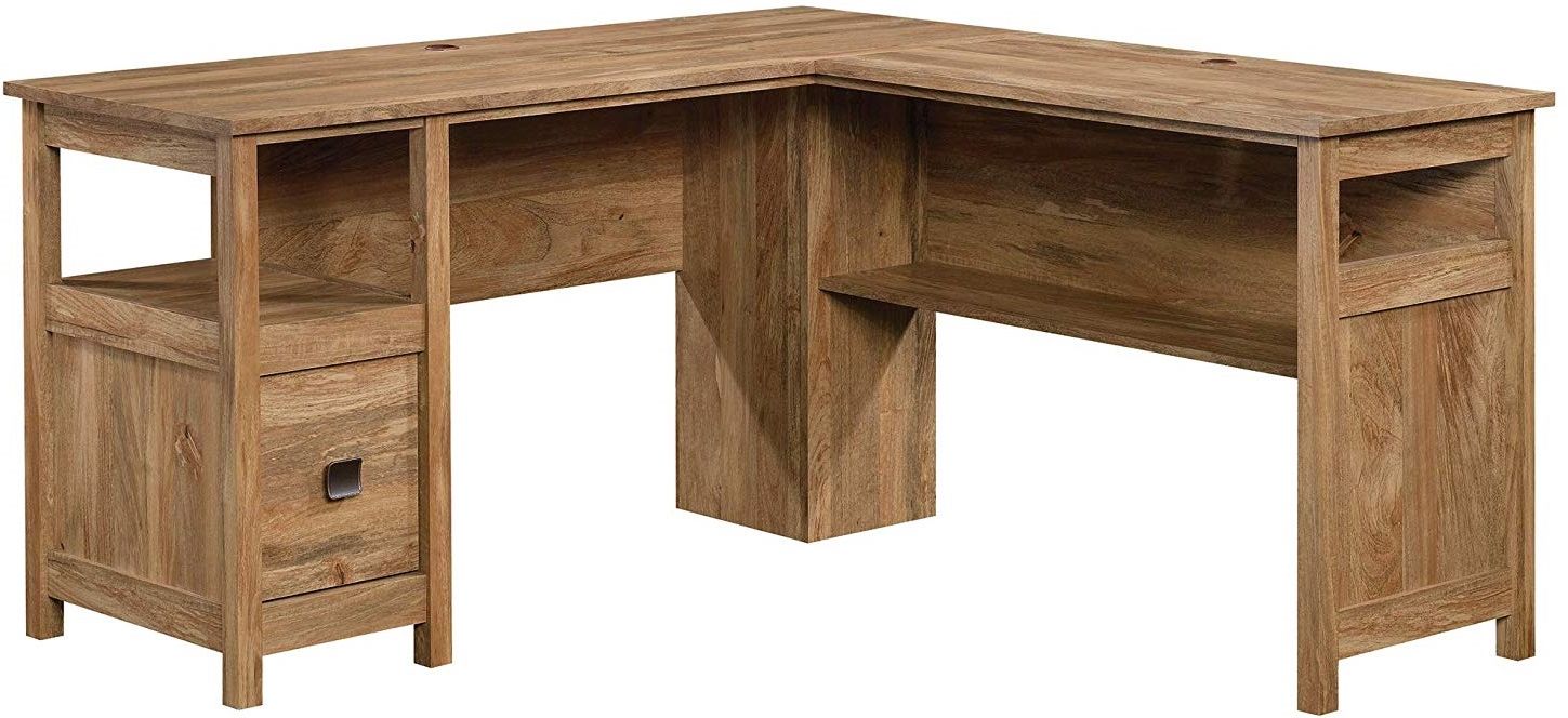 Sauder Cannery Bridge Sindoori Mango L Shaped Desk Economy Furniture
