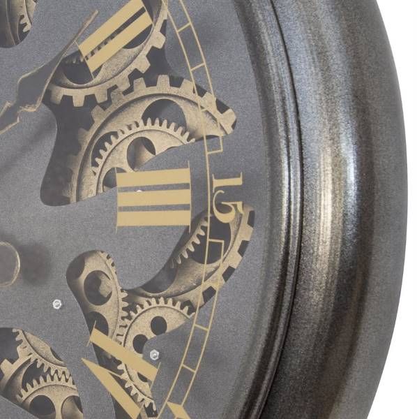 YHD Black/Gold Pocket Watch Gear Clock-2
