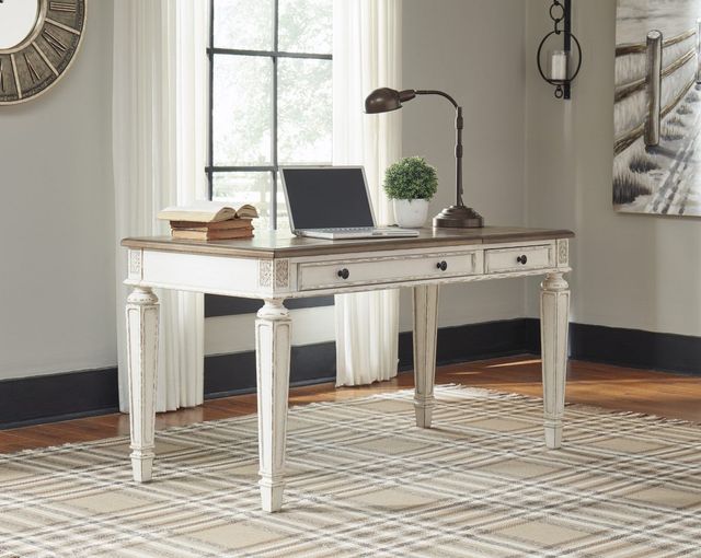Signature Design by Ashley® Realyn Brown/White Lift Top Office Desk-6