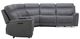 Liberty Furniture Cooper 6-Piece Blue Gray Leather Power Reclining Curved Sectional-3