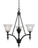 Cal® Lighting & Accessories Rockwood 3-Light Dark Bronze Chandelier-0
