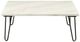 ACME Furniture Telestis White Marble Top Coffee Table with Black Legs-0