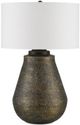 Currey & Company Brigadier Antique Brass/Black/Whitewash Table Lamp-1