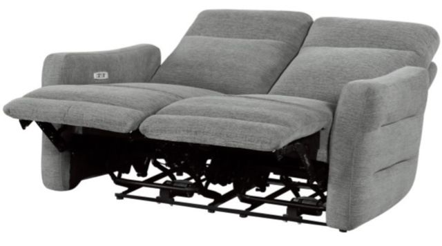 Homelegance® Edition Dove Gray Power Reclining Loveseat with Power Headrest-3