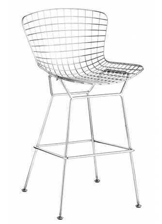 Zuo® Modern Wire Chrome Bar Chair-0