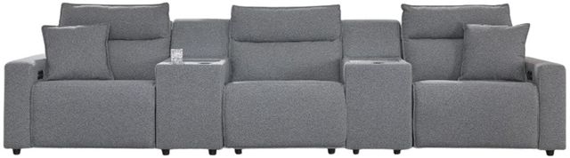 Signature Design by Ashley® Modmax II 5-Piece Pepper/Salt Power Reclining Small Spaced Sectional with Console Storage-0