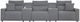Signature Design by Ashley® Modmax II 5-Piece Pepper/Salt Power Reclining Small Spaced Sectional with Console Storage-0