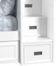 Elements International Hampton Kids White Youth Twin/Twin Loft Bed with Staircase and Trundle-4