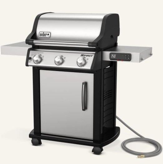 Weber® Spirit SX-315 50" Stainless Steel Freestanding Natural Gas Smart Grill-1