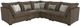 Corinthian Furniture 5-Piece Ivory L-Shape Sectional-0