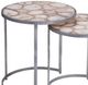 Bassett Mirror Delia 2-Piece Agate Silver Round Bunching Accent Table-1