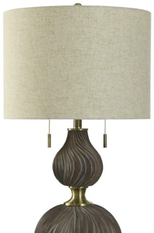 StyleCraft Beige/Chestnut Table Lamp-1