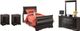 Signature Design by Ashley® Huey Vineyard 5-Piece Black Twin Sleigh Bed Set-0