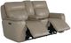 Bassett® Furniture Club Level Manteo Diamond Leather Power Reclining Loveseat with Console-0