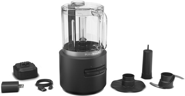 KitchenAid® Go™ 5-Cup Black Matte Cordless Food Processor-4