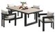 Elements International Costa 5-Piece Black Aluminum/Fabric Patio Dining Set-0