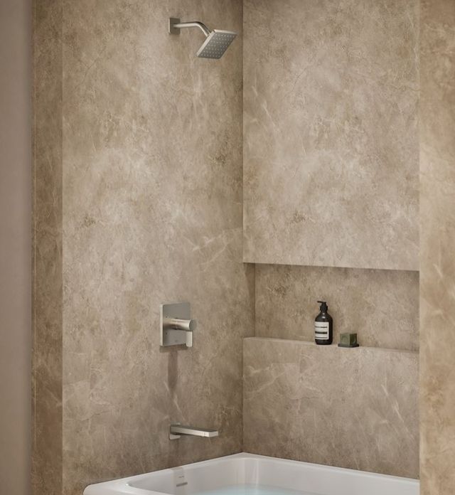 KOHLER® Parallel® Rite-Temp® Vibrant Brushed Nickel Bath and Shower Trim Kit-1