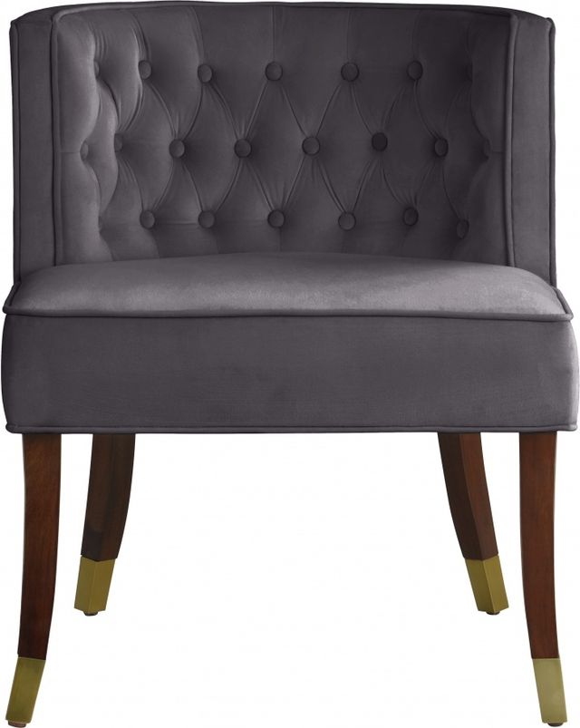 Meridian Furniture Perry Grey Velvet Dining Chair-2