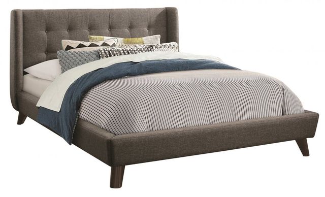 Coaster® Carrington Grey Queen Upholstered Bed-0