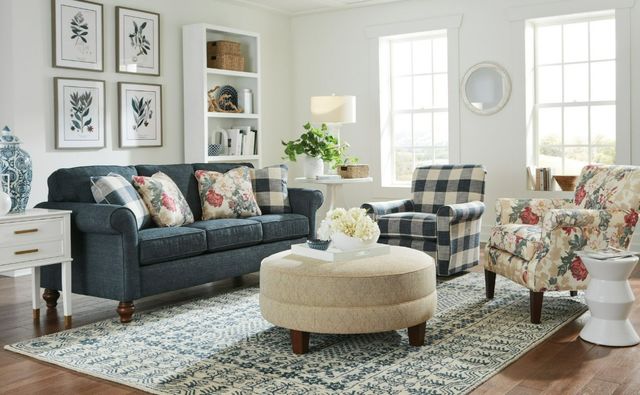 Craftmaster® Customizable Craftmaster Essentials Turned Leg Sofa-1