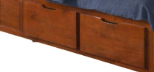 Night & Day Furniture™ Spices Bedroom Cherry Twin Drawer Pedestal Bed-1