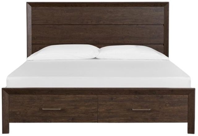 Magnussen Home® Llewellyn Columbian Walnut King Panel Storage Bed-1