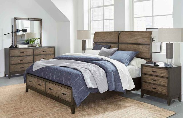 aspenhome® Westlake Portobello King Sleigh Storage Bed-3