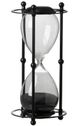 A & B Home Black/Black Hourglass in Stand-0