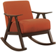 Homelegance® Waithe Dark Walnut/Orange Rocking Chair-0