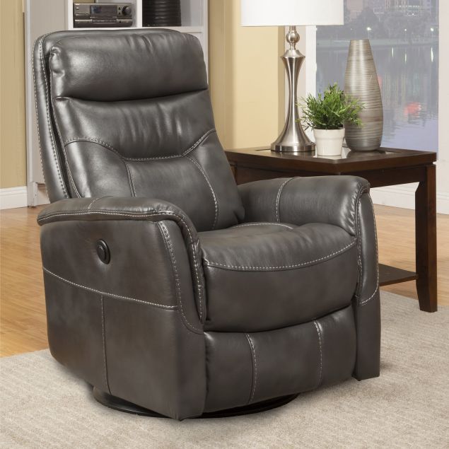 Parker House® Gemini Flint Power Swivel Glider Recliner-0
