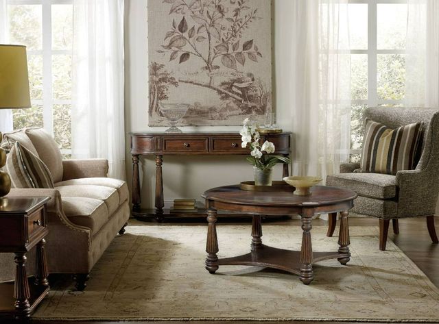 Hooker® Furniture Leesburg Mahogany Demilune Hall Console-1