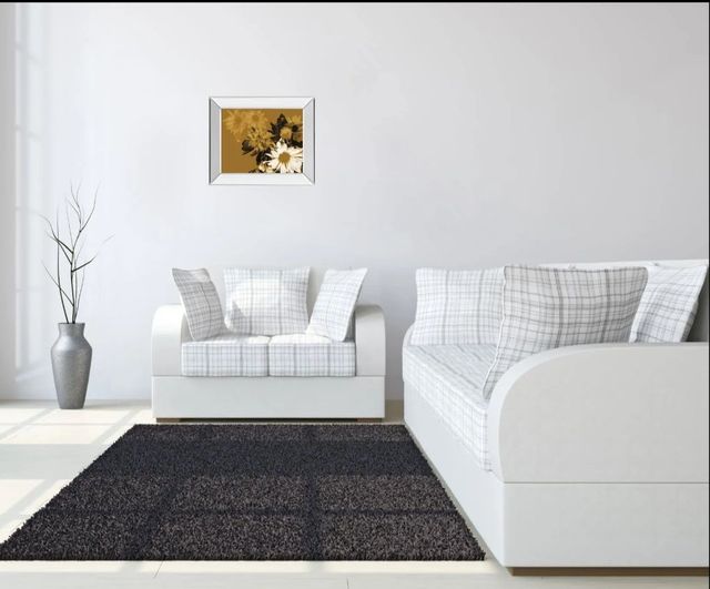 Classy Art Golden Bloom II by A.Project Mirror Framed Wall Art-2