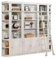 Parker House® Boca 6-Piece Cottage White Library Wall with Corner Bookcase Set-0