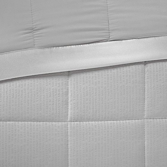 Olliix by Madison Park Grey Premium Oversized Hypoallergenic Down Alternative Full/Queen Cambria Blanket-3