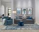 Drew & Jonathan Home ModularOne New Horizon 3-Piece Gray Modular Sectional with Media Charging Console-1