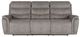 New Classic® Home Furnishings Kamari Gray Dual Manual Reclining Sofa-2