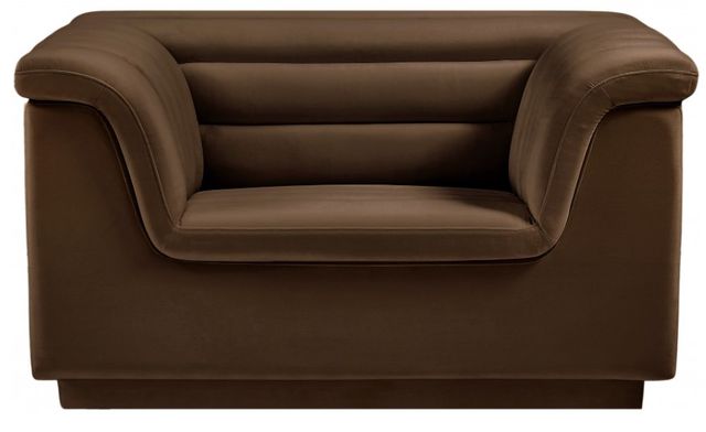 Meridian Furniture Cascade Brown Velvet Fabric Chair-1
