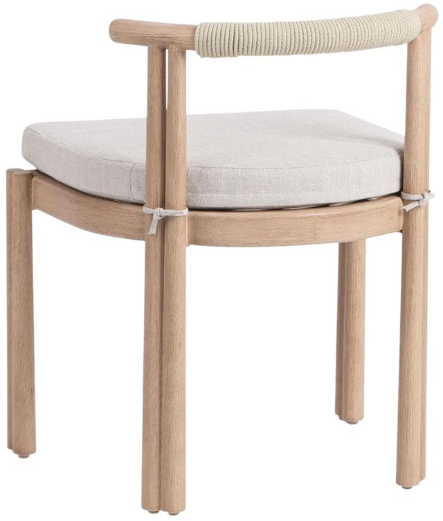 Classic Home Oliver 2-Piece Butterscotch Fabric/Wooden Outdoor Dining Chair Set-3