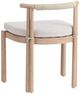 Classic Home Oliver 2-Piece Butterscotch Fabric/Wooden Outdoor Dining Chair Set-3