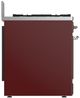 Ilve® Majestic III 30" Burgundy Pro Style Dual Fuel Natural Gas Range with Triple Glass Door and Chrome Trim-4