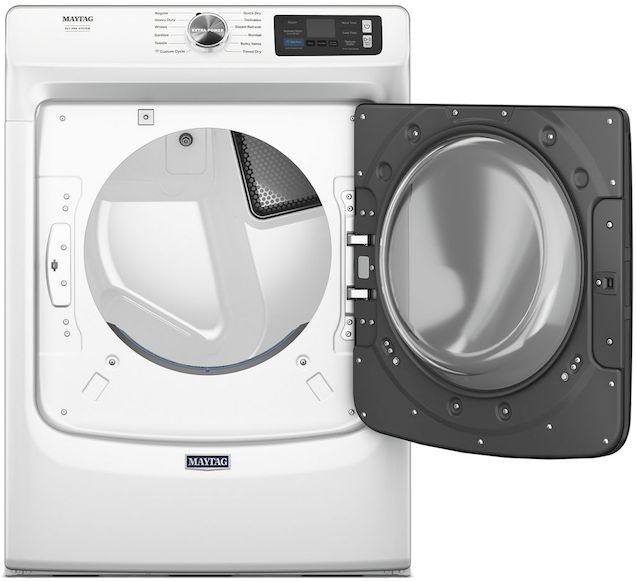 Maytag® Pet Pro System 7.4 Cu. Ft. White Front Load Electric Dryer-1