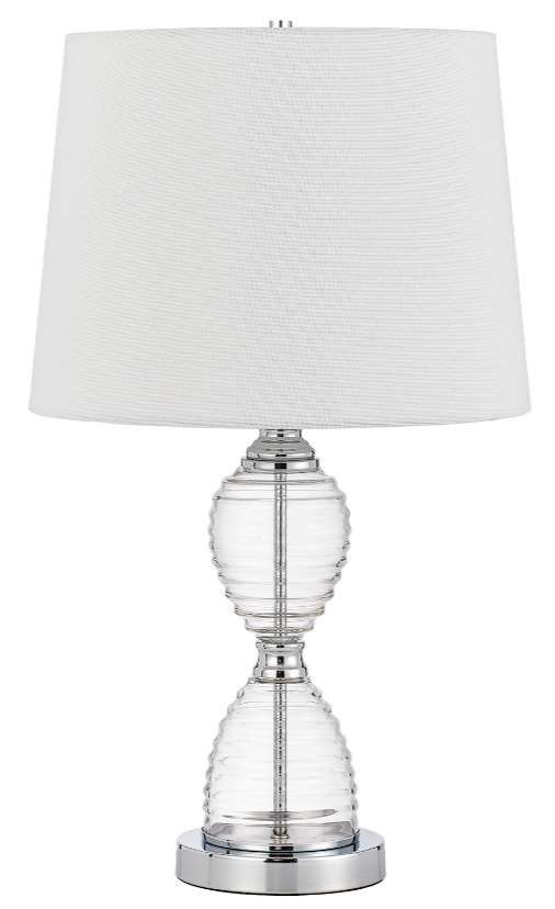 Cal® Lighting & Accessories Eden Chrome/Glass Table Lamp-0