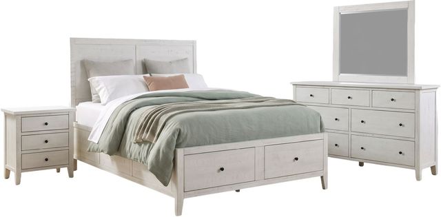 Jofran Inc. Maxton 4-Piece Ivory Queen Panel Storage Bedroom Set-0