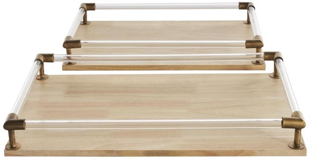 Deco Marche 2-Piece Light Brown Tray-2