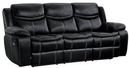 Mazin Furniture Bastrop 2 Piece Black Reclining Sofa & Loveseat Set-2